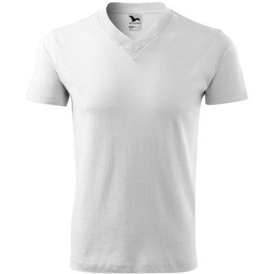 Tričko unisex 102 V-neck  - 00 bílá