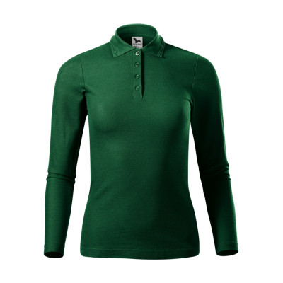 Polokošile dámská 231 Pique Polo LS  - D3 dark green
