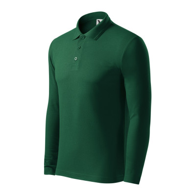 Polokošile pánská 221 Pique Polo LS  - D3 dark green