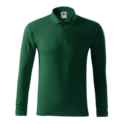Polokošile pánská 221 Pique Polo LS  - D3 dark green