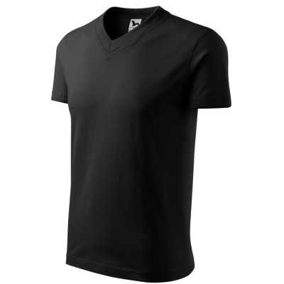 Tričko unisex 102 V-neck  - 01 černá