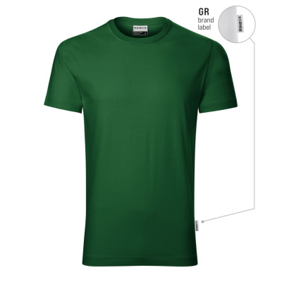 Tričko pánské R03 Resist heavy  - GR lahvově zelená 06 (brand label)