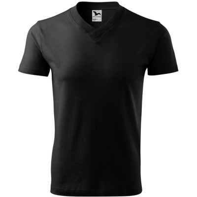Tričko unisex 102 V-neck  - 01 černá