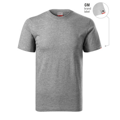 Tričko unisex R06 Base  - GM tmavě šedý melír 12 (brand label)