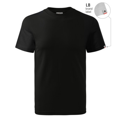 Tričko unisex R06 Base  - LB černá 01 (brand label)