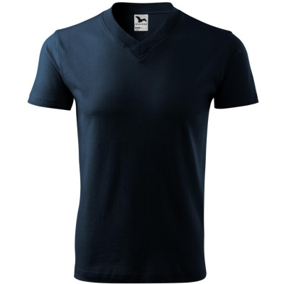 Tričko unisex 102 V-neck  - 02 námořní modrá