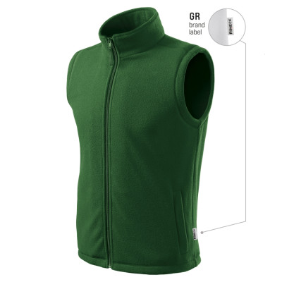 Fleece vesta unisex 518 Next  - GR lahvově zelená 06 (brand label)