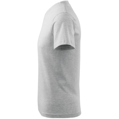 Tričko unisex 102 V-neck  - 03 světle šedý melír