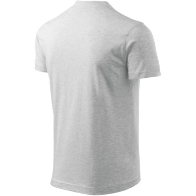 Tričko unisex 102 V-neck  - 03 světle šedý melír
