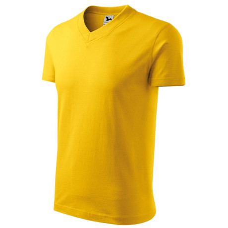 Tričko unisex 102 V-neck  - 04 žlutá