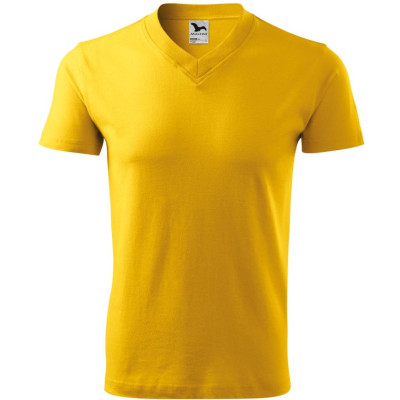 Tričko unisex 102 V-neck  - 04 žlutá