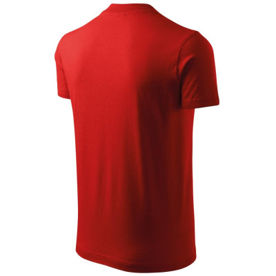 Tričko unisex 102 V-neck  - 07 červená