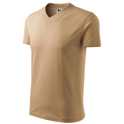 Tričko unisex 102 V-neck  - 08 písková