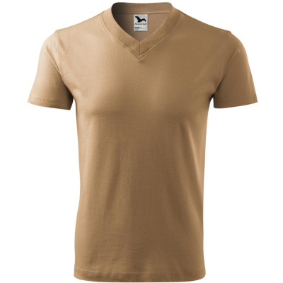 Tričko unisex 102 V-neck  - 08 písková