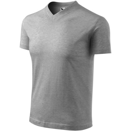 Tričko unisex 102 V-neck  - 12 tmavě šedý melír