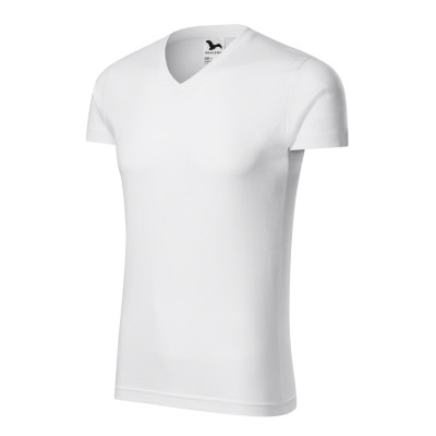 Tričko pánské 146 Slim Fit V-neck  - 00 bílá