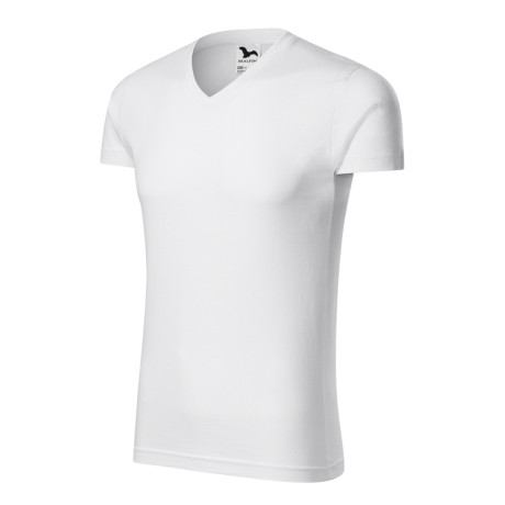 Tričko pánské 146 Slim Fit V-neck  - 00 bílá