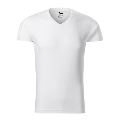 Tričko pánské 146 Slim Fit V-neck  - 00 bílá