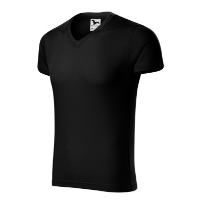 Tričko pánské 146 Slim Fit V-neck  - 01 černá