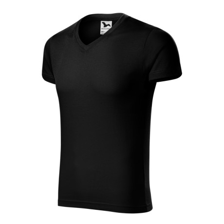 Tričko pánské 146 Slim Fit V-neck  - 01 černá