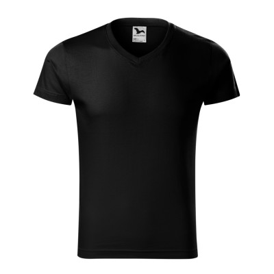 Tričko pánské 146 Slim Fit V-neck  - 01 černá