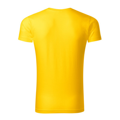 Tričko pánské 146 Slim Fit V-neck  - 04 žlutá
