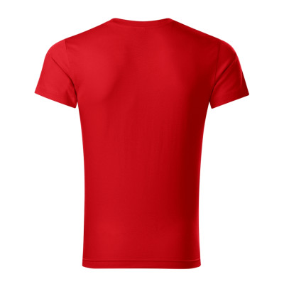 Tričko pánské 146 Slim Fit V-neck  - 07 červená