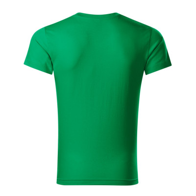 Tričko pánské 146 Slim Fit V-neck  - 16 středně zelená