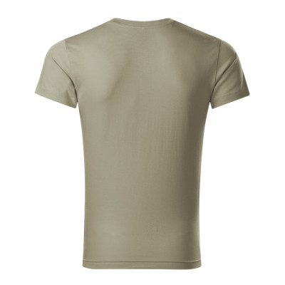 Tričko pánské 146 Slim Fit V-neck  - 28 světlá khaki