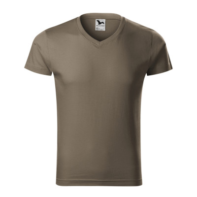 Tričko pánské 146 Slim Fit V-neck  - 29 army