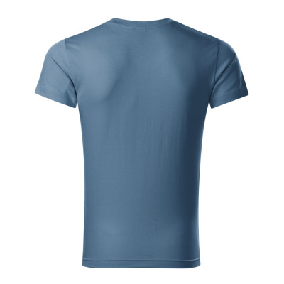 Tričko pánské 146 Slim Fit V-neck  - 60 denim