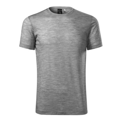 Tričko pánské 157 Merino Rise  - 12 tmavě šedý melír