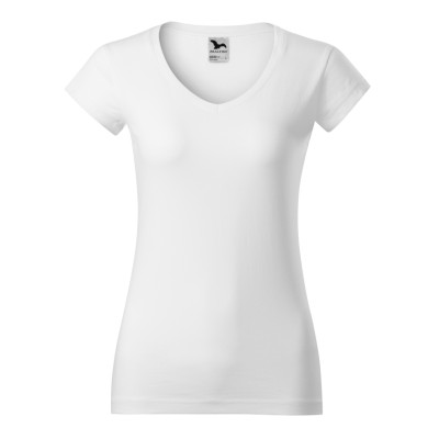 Tričko dámské 162 Fit V-neck  - 00 bílá