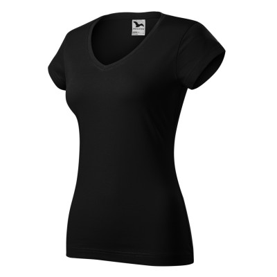 Tričko dámské 162 Fit V-neck  - 01 černá