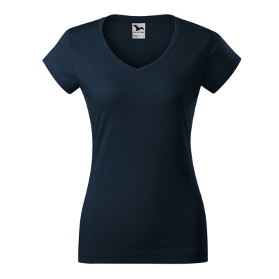 Tričko dámské 162 Fit V-neck  - 02 námořní modrá