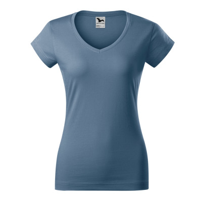 Tričko dámské 162 Fit V-neck  - 60 denim