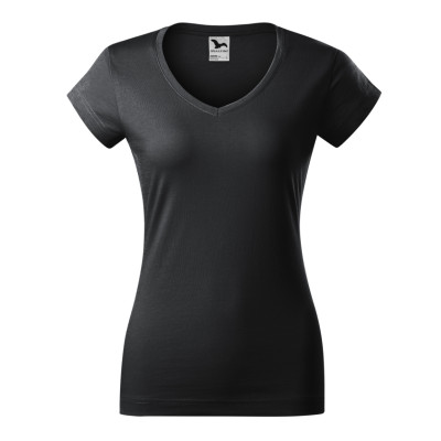 Tričko dámské 162 Fit V-neck  - 94 ebony gray