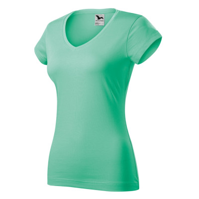 Tričko dámské 162 Fit V-neck  - 95 mátová
