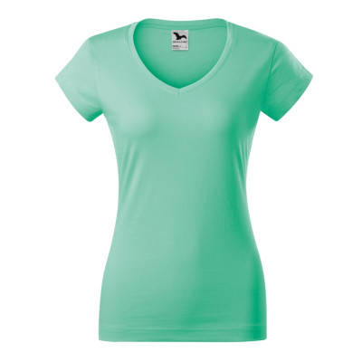 Tričko dámské 162 Fit V-neck  - 95 mátová