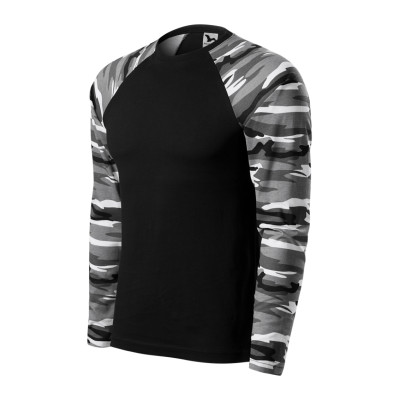 Triko unisex 166 Camouflage LS  - 32 camouflage gray