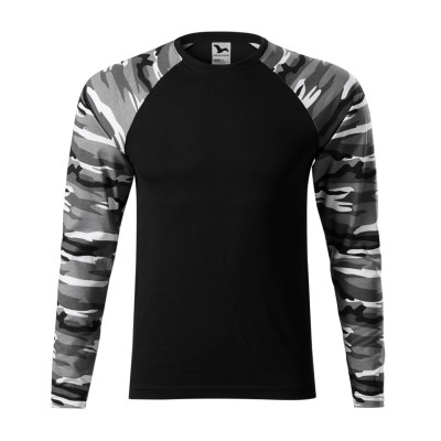 Triko unisex 166 Camouflage LS  - 32 camouflage gray