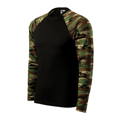 Triko unisex 166 Camouflage LS  - 33 camouflage brown