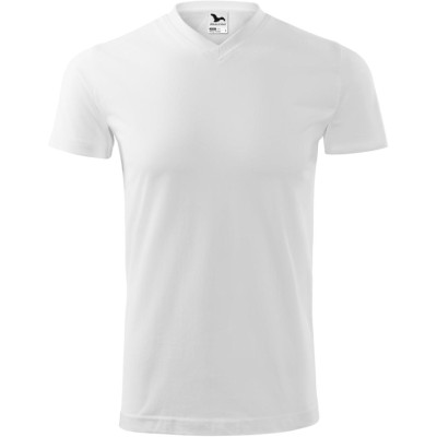 Tričko unisex 111 Heavy V-neck  - 00 bílá