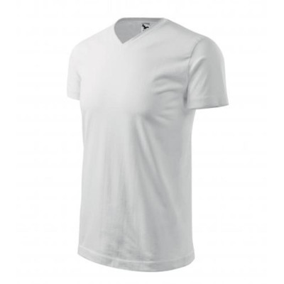 Tričko unisex 111 Heavy V-neck  - 00 bílá