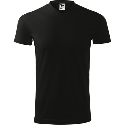 Tričko unisex 111 Heavy V-neck  - 01 černá