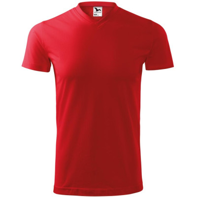 Tričko unisex 111 Heavy V-neck  - 07 červená