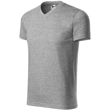 Tričko unisex 111 Heavy V-neck  - 12 tmavě šedý melír