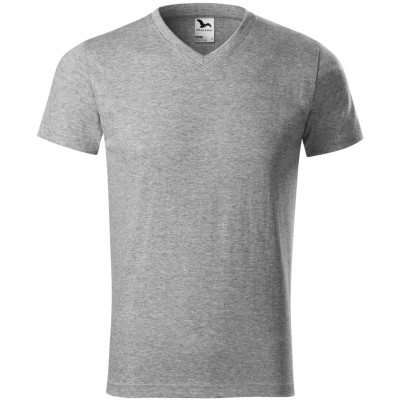Tričko unisex 111 Heavy V-neck  - 12 tmavě šedý melír