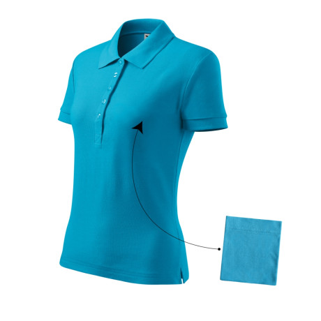 Polokošile dámská 213 Cotton  - 44 tyrkysová