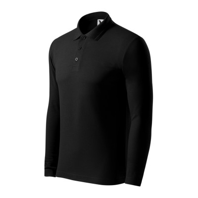 Polokošile pánská 221 Pique Polo LS  - 01 černá